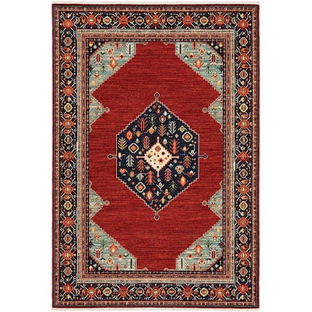 Oriental Weavers 2 ft. 6 in. x 12 ft. Lilihan Machine Woven Runner RugRed L5503M078370ST